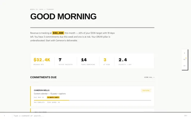 Alexandria · Morning brief, day edition