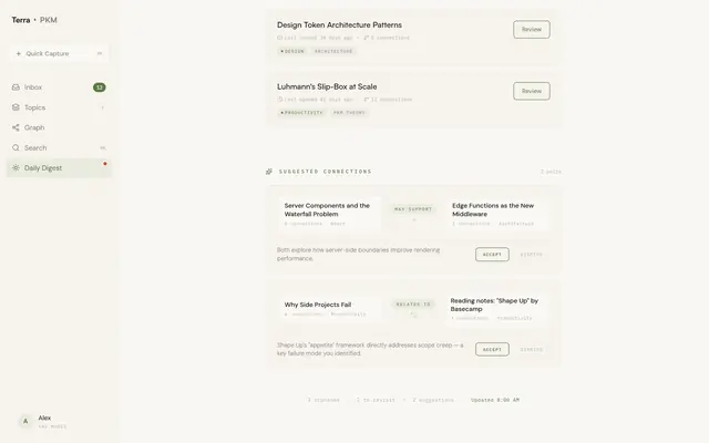 Daily digest · further down