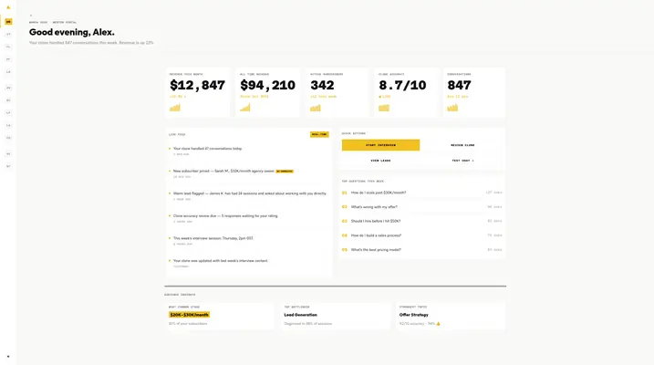 Mentor portal · screenshot