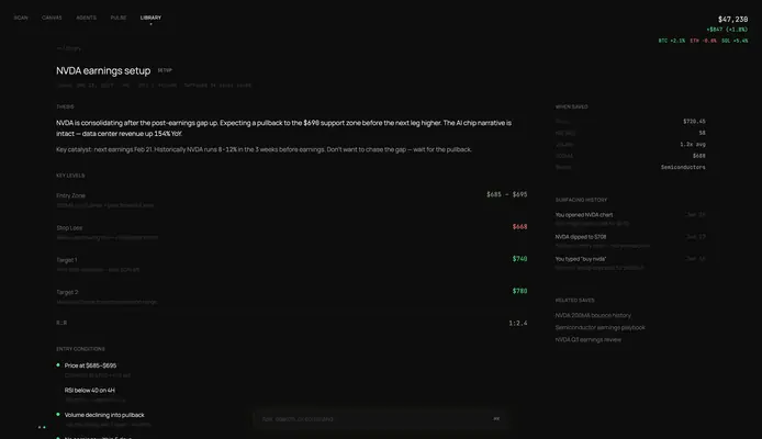 EDGE · a saved setup